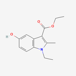 molecular formula C14H17NO3 B1269901 Ethyl 1-ethyl-5-hydroxy-2-methyl-1H-indole-3-carboxylate CAS No. 49742-74-7
