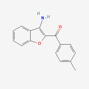molecular formula C16H13NO2 B1269904 (3-Amino-1-benzofuran-2-yl)(4-methylphenyl)methanone CAS No. 333435-40-8