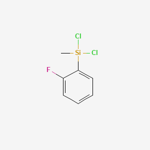 molecular formula C7H7Cl2FSi B12699046 Methylfluorophenyldichlorosilane CAS No. 91747-40-9