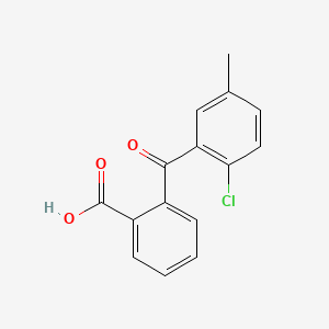 molecular formula C15H11ClO3 B12699071 Benzoic acid, 2-(2-chloro-5-methylbenzoyl)- CAS No. 71550-20-4