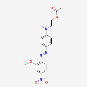 molecular formula C19H22N4O5 B12699079 2-(Ethyl(4-((2-methoxy-4-nitrophenyl)azo)phenyl)amino)ethyl acetate CAS No. 83049-04-1