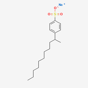 molecular formula C17H27NaO3S B12699081 p-(1-Methyldecyl)benzenesulfonic acid sodium salt CAS No. 6183-51-3