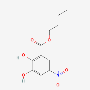 molecular formula C11H13NO6 B12699136 Butyl 2,3-dihydroxy-5-nitrobenzoate CAS No. 125629-13-2
