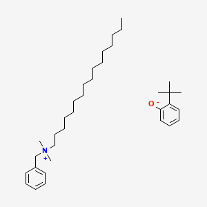molecular formula C35H59NO B12699153 benzyl-hexadecyl-dimethylazanium;2-tert-butylphenolate CAS No. 94313-85-6