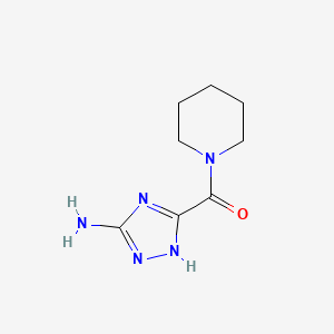 molecular formula C8H13N5O B1269919 (5-Amino-1H-1,2,4-triazol-3-yl)(piperidin-1-yl)methanone CAS No. 294853-92-2