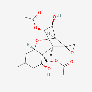 molecular formula C19H26O8 B12699235 Trichothec-9-ene-3,4,7,15-tetrol, 12,13-epoxy-, 4,15-diacetate, (3alpha,4beta,7alpha)- CAS No. 59121-84-5