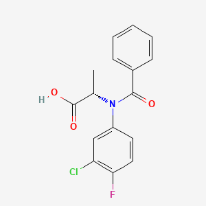 molecular formula C16H13ClFNO3 B12699256 (S)-Flamprop CAS No. 57353-42-1