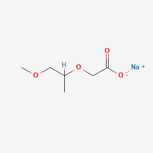 molecular formula C6H11NaO4 B12699262 Acetic acid, (2-methoxy-1-methylethoxy)-, sodium salt CAS No. 165038-53-9