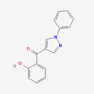 molecular formula C16H12N2O2 B1269928 (2-Hydroxyphenyl)(1-phenyl-1h-pyrazol-4-yl)methanone CAS No. 61466-44-2