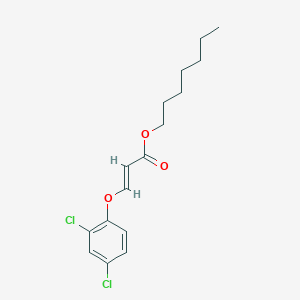 molecular formula C16H20Cl2O3 B12699293 Heptyl (E)-3-(2,4-dichlorophenoxy)-2-propenoate CAS No. 53548-46-2