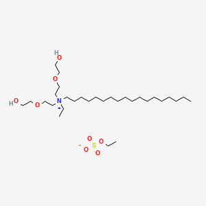 molecular formula C30H65NO8S B12699298 Ethylbis(2-(2-hydroxyethoxy)ethyl)(octadecyl)ammonium ethyl sulphate CAS No. 93859-56-4