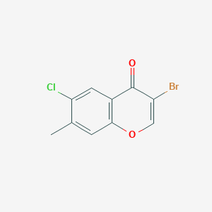 molecular formula C10H6BrClO2 B1269931 3-溴-6-氯-7-甲基色满-4-酮 CAS No. 263365-48-6