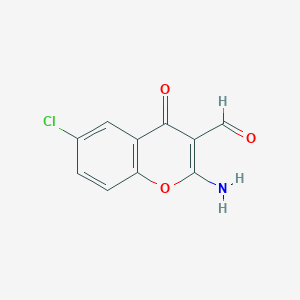 molecular formula C10H6ClNO3 B1269932 2-Amino-6-chloro-3-formylchromone CAS No. 68301-77-9