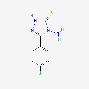 molecular formula C8H7ClN4S B1269933 4-氨基-5-(4-氯苯基)-4H-1,2,4-三唑-3-硫醇 CAS No. 68468-95-1