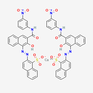 molecular formula C54H34CaN8O14S2 B12699338 Calcium 2-((2-hydroxy-3-(((3-nitrophenyl)amino)carbonyl)-1-naphthyl)azo)naphthalenesulphonate CAS No. 83863-53-0