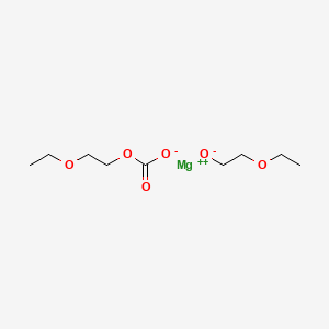 molecular formula C9H18MgO6 B12699390 (2-Ethoxyethanolato-o1)[2-ethoxyethyl hydrogen carbonato-o']magnesium CAS No. 97552-53-9