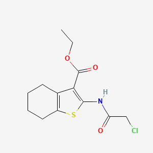 molecular formula C13H16ClNO3S B1269940 Ethyl 2-(2-chloroacetamido)-4,5,6,7-tetrahydrobenzo[b]thiophene-3-carboxylate CAS No. 60442-41-3