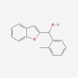 molecular formula C16H14O2 B12699406 alpha-(2-Methylphenyl)-2-benzofuranmethanol CAS No. 82158-24-5