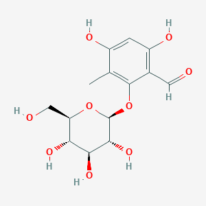 molecular formula C14H18O9 B12699413 Eucalmainoside C CAS No. 1207732-16-8
