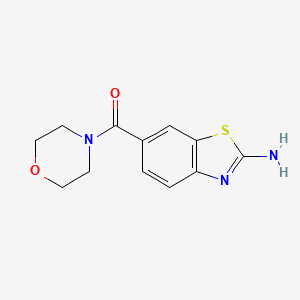 molecular formula C12H13N3O2S B1269944 (2-Aminobenzothiazol-6-yl)morpholin-4-yl-methanone CAS No. 328285-82-1