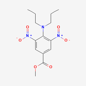 molecular formula C14H19N3O6 B12699470 Benzoic acid, 3,5-dinitro-4-(dipropylamino)-, methyl ester CAS No. 2078-11-7