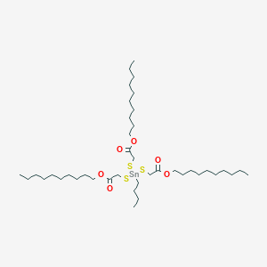 molecular formula C40H78O6S3Sn B12699528 Decyl 4-butyl-4-[[2-(decyloxy)-2-oxoethyl]thio]-7-oxo-8-oxa-3,5-dithia-4-stannaoctadecanoate CAS No. 84030-46-6