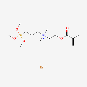 molecular formula C14H30BrNO5Si B12699550 Dimethyl(2-((2-methyl-1-oxoallyl)oxy)ethyl)(3-(trimethoxysilyl)propyl)ammonium bromide CAS No. 88172-66-1