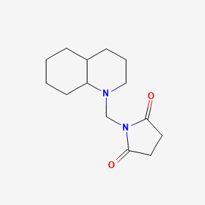 molecular formula C14H22N2O2 B12699574 N-((Octahydro-1(2H)-quinolyl)methyl)succinimide CAS No. 92493-56-6