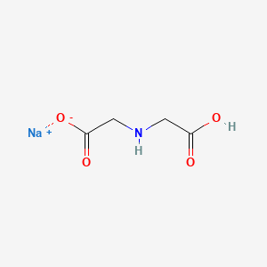 molecular formula C4H6NNaO4 B12699578 Iminodiacetic acid, monosodium CAS No. 32607-00-4