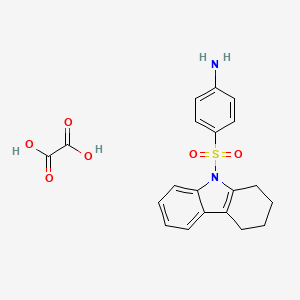 molecular formula C20H20N2O6S B12699599 oxalic acid;4-(1,2,3,4-tetrahydrocarbazol-9-ylsulfonyl)aniline CAS No. 1037405-04-1