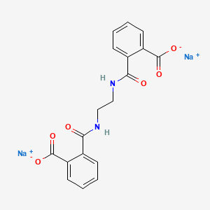 molecular formula C18H14N2Na2O6 B12699602 Disodium 2,2'-(1,2-ethanediylbis(iminocarbonyl))bisbenzoate CAS No. 94135-12-3