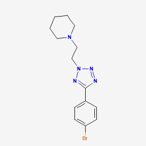 molecular formula C14H18BrN5 B12699610 Piperidine, 1-(2-(5-(4-bromophenyl)-2H-tetrazol-2-yl)ethyl)- CAS No. 158553-40-3