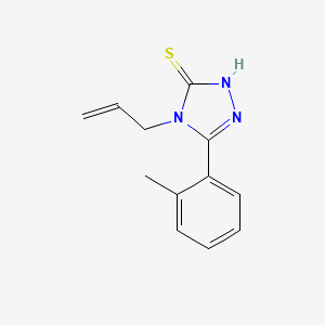 molecular formula C12H13N3S B1269973 4-烯丙基-5-(2-甲基苯基)-4H-1,2,4-三唑-3-硫醇 CAS No. 423741-70-2