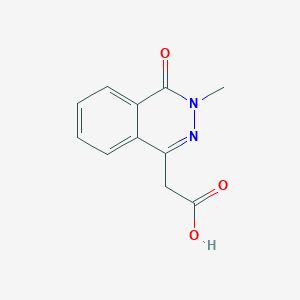 molecular formula C11H10N2O3 B1269977 (3-甲基-4-氧代-3,4-二氢酞嗪-1-基)乙酸 CAS No. 28081-52-9