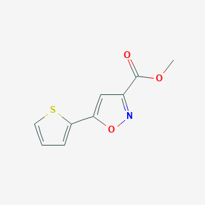 molecular formula C9H7NO3S B1269993 Methyl 5-(2-thienyl)isoxazole-3-carboxylate CAS No. 517870-23-4
