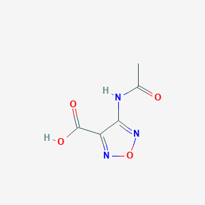 molecular formula C5H5N3O4 B1269997 4-Acetylamino-furazan-3-carboxylic acid CAS No. 309740-95-2