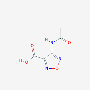 molecular formula C5H5N3O4 B1269997 4-Acetamido-1,2,5-oxadiazole-3-carboxylic acid CAS No. 309740-95-2