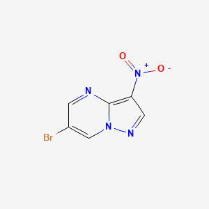 molecular formula C6H3BrN4O2 B1270011 6-Bromo-3-nitropyrazolo[1,5-a]pyrimidine CAS No. 300361-77-7