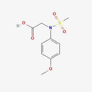 molecular formula C10H13NO5S B1270027 N-(4-methoxyphenyl)-N-(methylsulfonyl)glycine CAS No. 425616-70-2