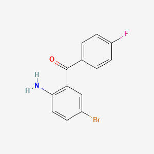 molecular formula C13H9BrFNO B1270031 (2-Amino-5-bromophenyl)(4-fluorophenyl)methanone CAS No. 395101-26-5
