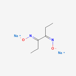 molecular formula C6H10N2Na2O2 B12700343 3,4-Hexanedione, dioxime, disodium salt CAS No. 71156-02-0