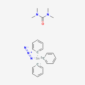 molecular formula C23H27N5OSn B12700362 Tin, azidotriphenyl(tetramethylurea-O)-, (TB-5-12)- CAS No. 83729-85-5