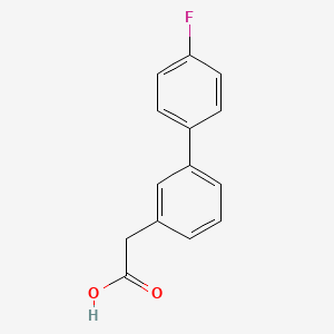 molecular formula C14H11FO2 B1270054 3-biphenyl-4'-fluoro-acetic acid CAS No. 327107-49-3