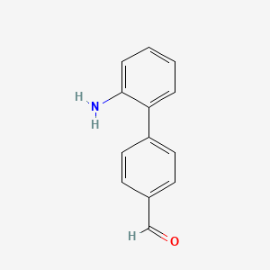 molecular formula C13H11NO B1270055 2'-Amino-biphenyl-4-carbaldehyde CAS No. 885280-30-8