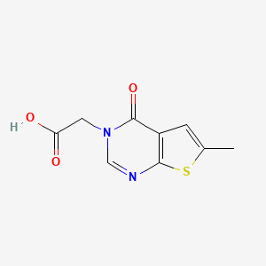 molecular formula C9H8N2O3S B1270059 (6-Methyl-4-oxo-4H-thieno[2,3-d]pyrimidin-3-yl)-acetic acid CAS No. 439139-95-4