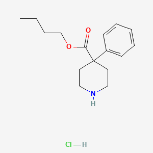 molecular formula C16H24ClNO2 B12700764 Butyl 4-phenylpiperidine-4-carboxylate hydrochloride CAS No. 83929-38-8