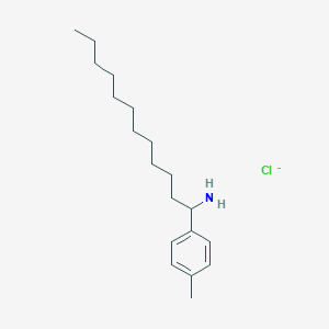 molecular formula C19H33ClN- B12700865 p-Methyl-alpha-undecylbenzylamine hydrochloride CAS No. 84803-58-7
