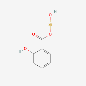 molecular formula C9H12O4Si B12700885 Silanediol salicylate CAS No. 187939-06-6