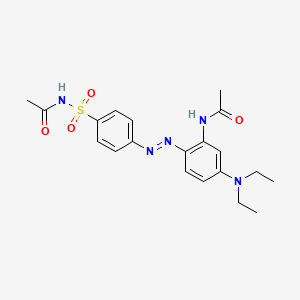 molecular formula C20H25N5O4S B12700891 N-((4-((2-(Acetylamino)-4-(diethylamino)phenyl)azo)phenyl)sulphonyl)acetamide CAS No. 66543-04-2