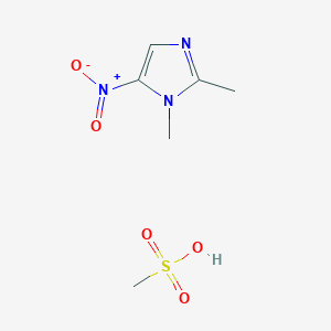 molecular formula C6H11N3O5S B12700897 Dimetridazole mesilate CAS No. 93856-85-0